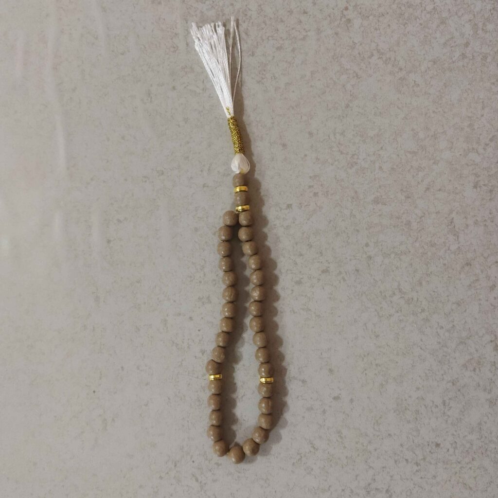 Chapelet islamique de Karbala – 33 perles avec Khak-e-Shifa de Karbala