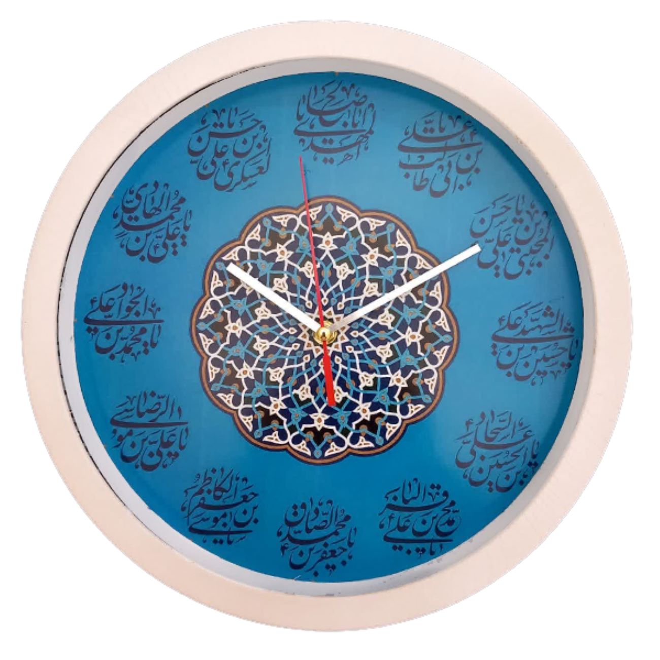 Horloge Murale Islamique – Harmonie entre le Temps et la Foi avec les Douze Imams