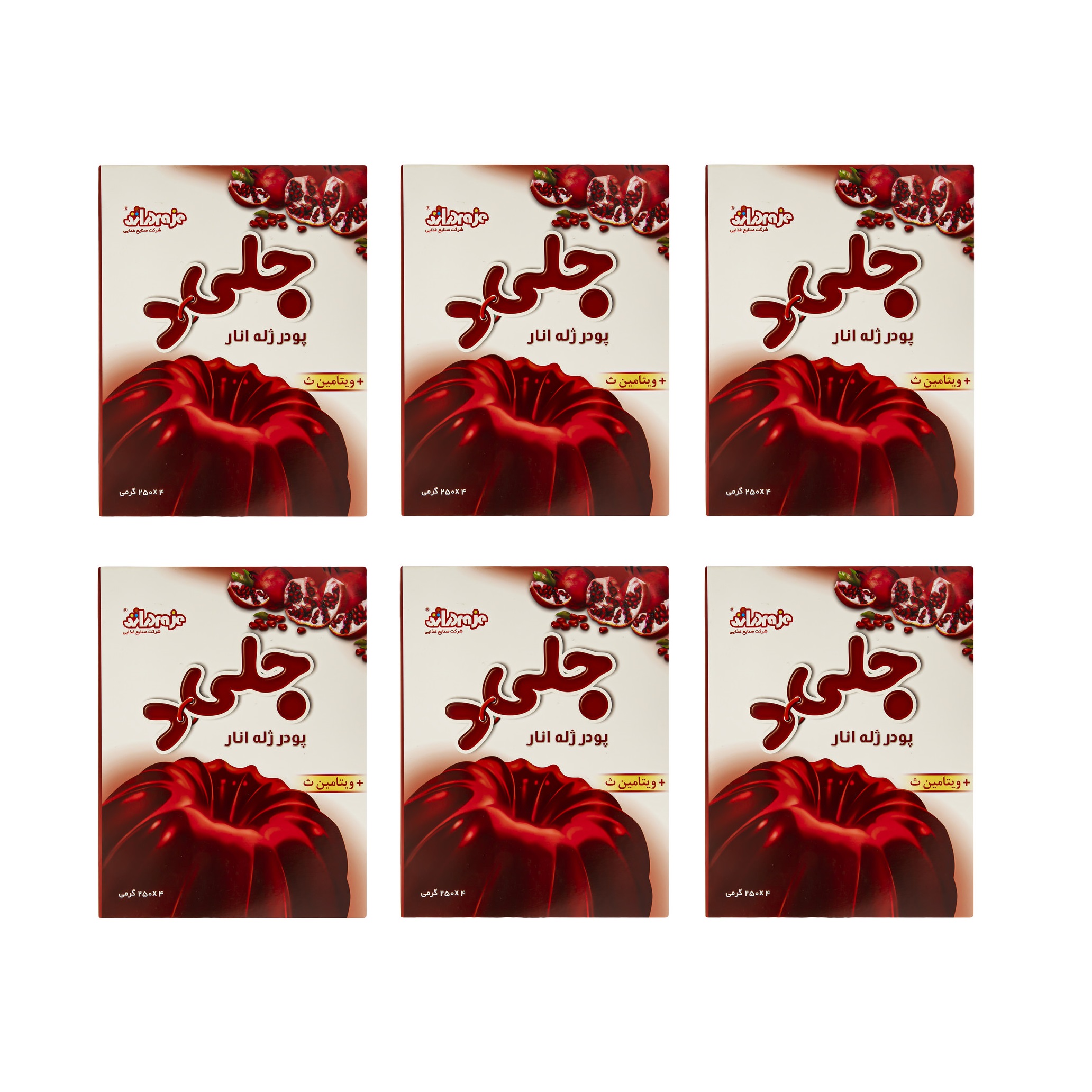 Pack de Poudre de Gelée Halal Assortie Jelid Deraje, 100 gr (x6)