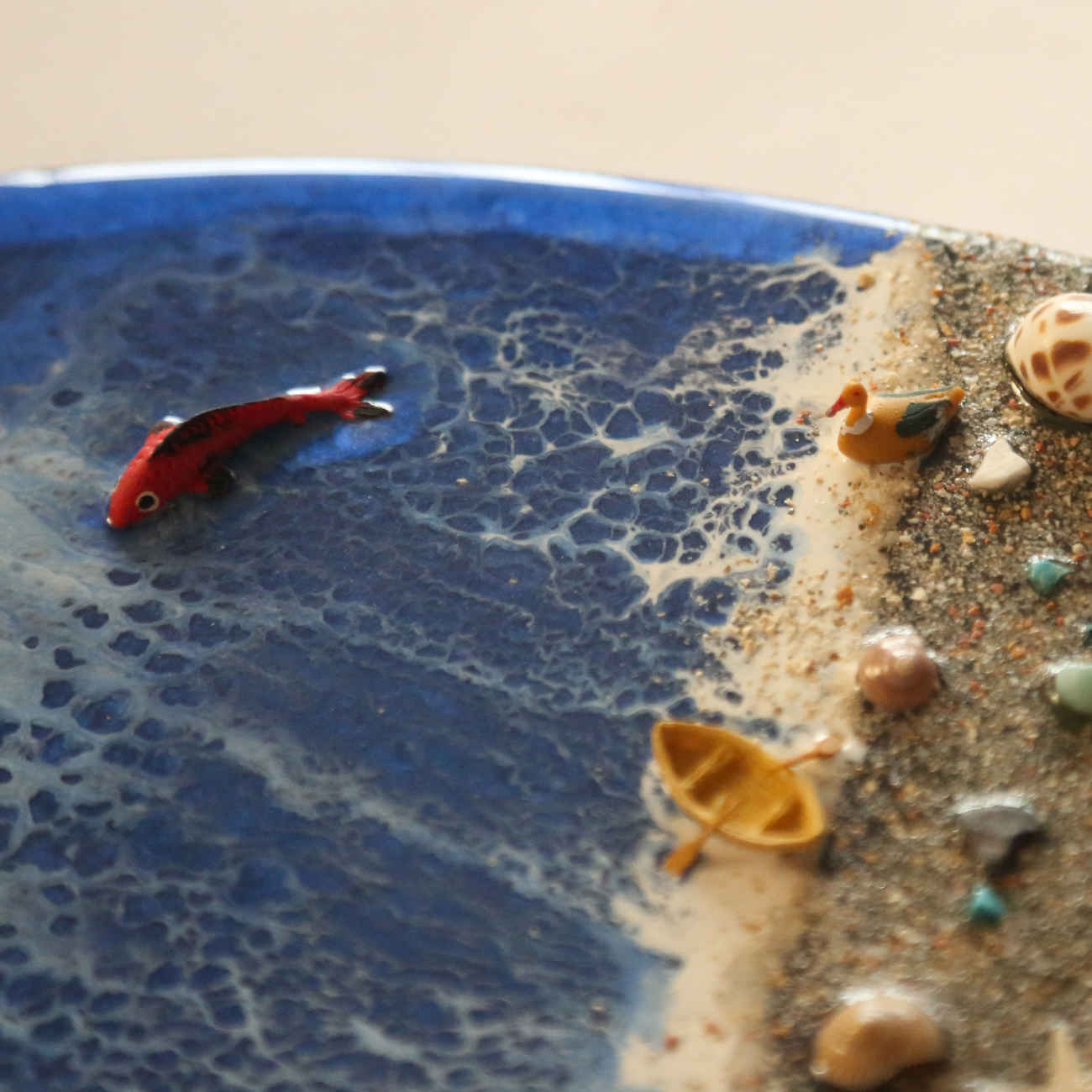 Porte-clés mural en résine – Design poisson, porte-clés élégant et durable