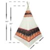 Tente de jeu pour enfants aventuriers en style Teepee