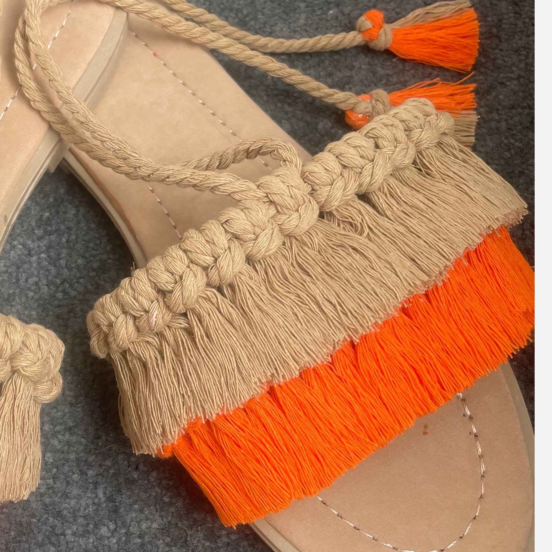 Sandales Macramé pour Femmes – Sandales Artisanales Tendance pour un Usage Décontracté