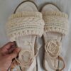 Sandales Macramé avec Design Fleur d'Oranger - Ambiance Boho et Confort