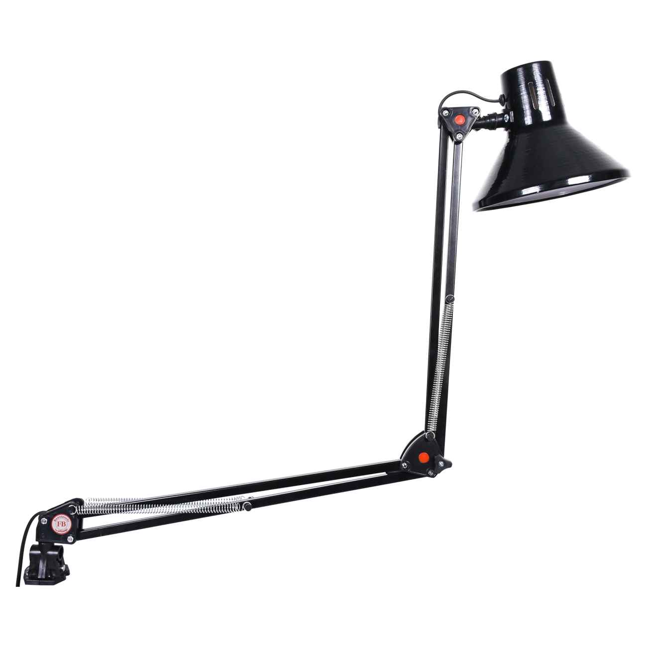 Lampe de bureau en métal réglable – lampe pince avec bras articulé