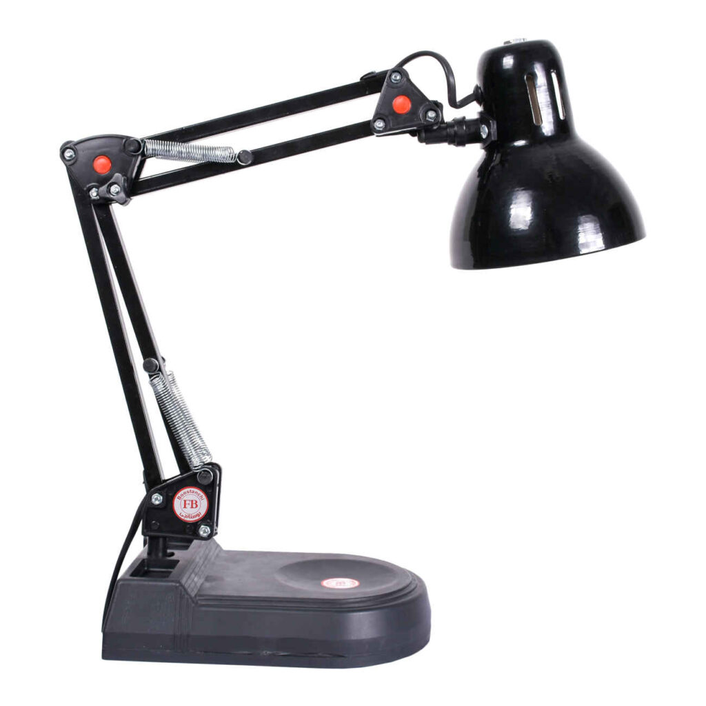 Lampe de bureau en métal réglable pour lecture – avec mécanisme à ressort