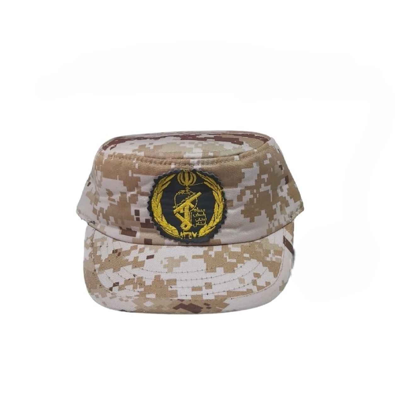 Casquette militaire à visière courte – Numérique kaki camouflage de grade un avec rembourrage