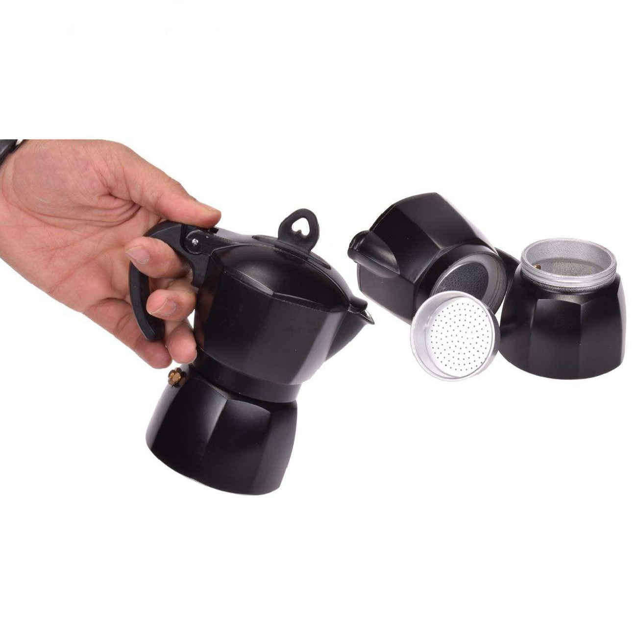 Cafetière Moka pour Espresso – Cafetière de Plaque de Cuisson, 6 Tasses