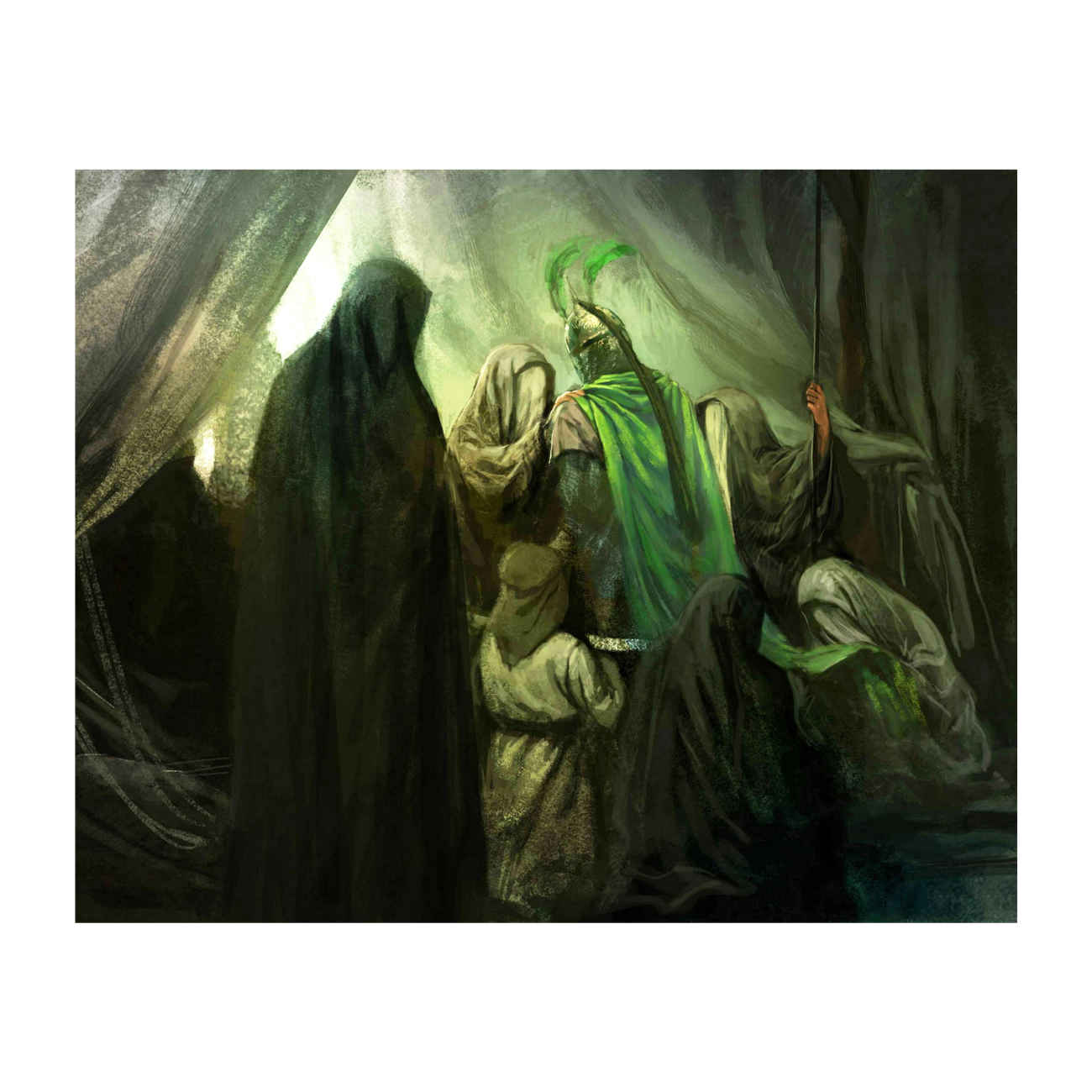 Tapisserie Murale Muharram de l'Imam Hossein - L'Adieu Final