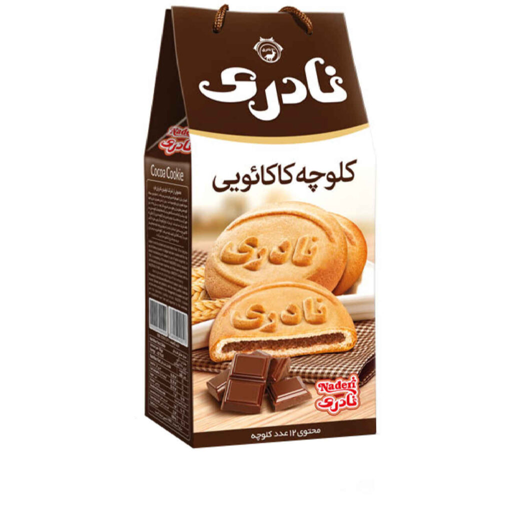 Naderi Koloocheh Biscuits Persans Tamponnés au Cacao - Pack de 12 (x6) - 3600g
