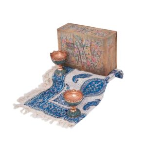 Coffret Cadeau Persan – Bols à Noix & Nappe Ghalamkar