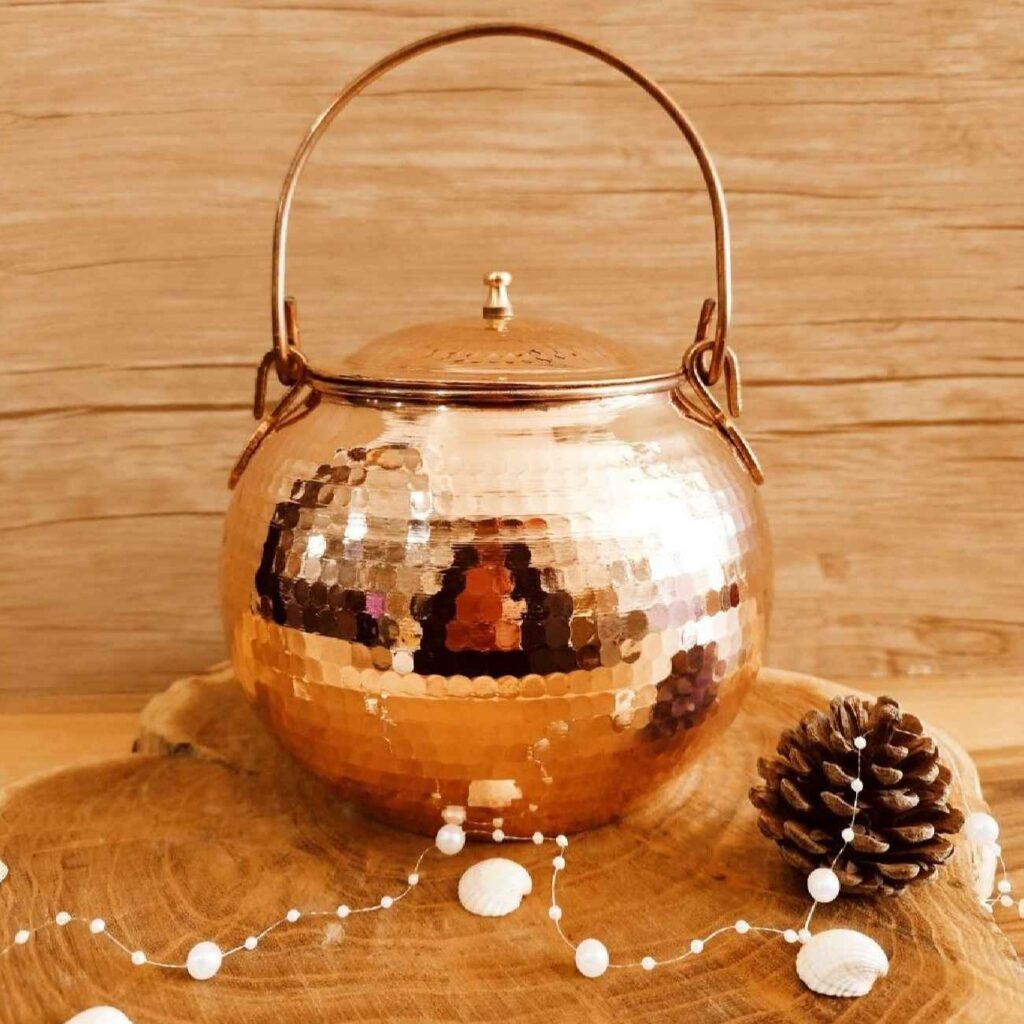 Pot persan en cuivre pour Abgoosht avec couvercle pour la cuisson Modèle 9114