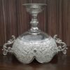 Bol décoratif en argent persan – Fait main et gravé avec une base sur pied