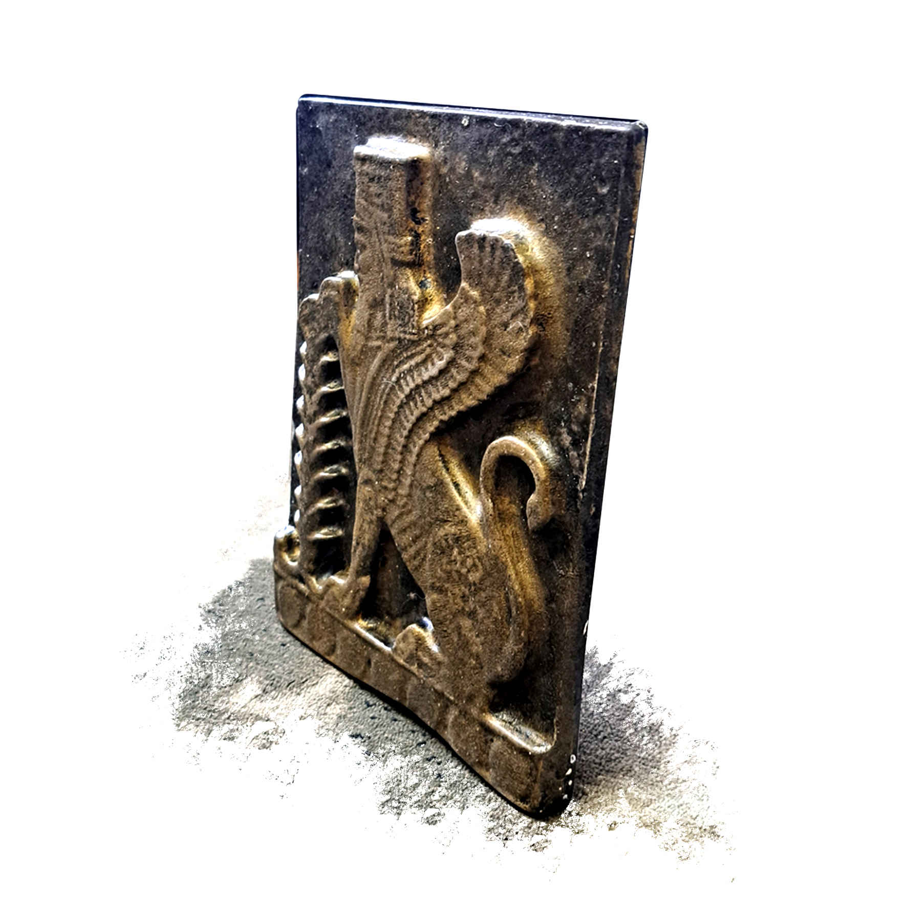 Figurine persane – Statue de lion ailé achéménide avec inscription