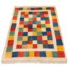 Tapis Gabbeh persan en laine tissé à la main dans le Fars, à carreaux crème