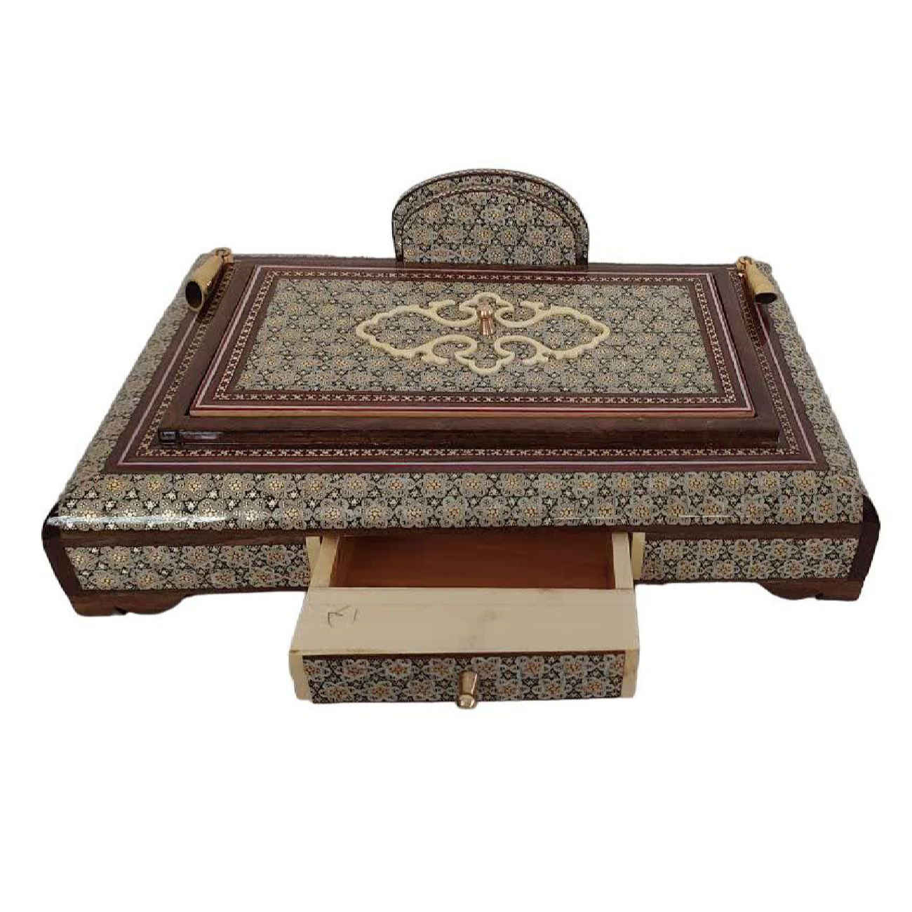 Porte-stylo en bois persan fait main – Idéal pour organisation de bureau, d’étude et d’espace de travail