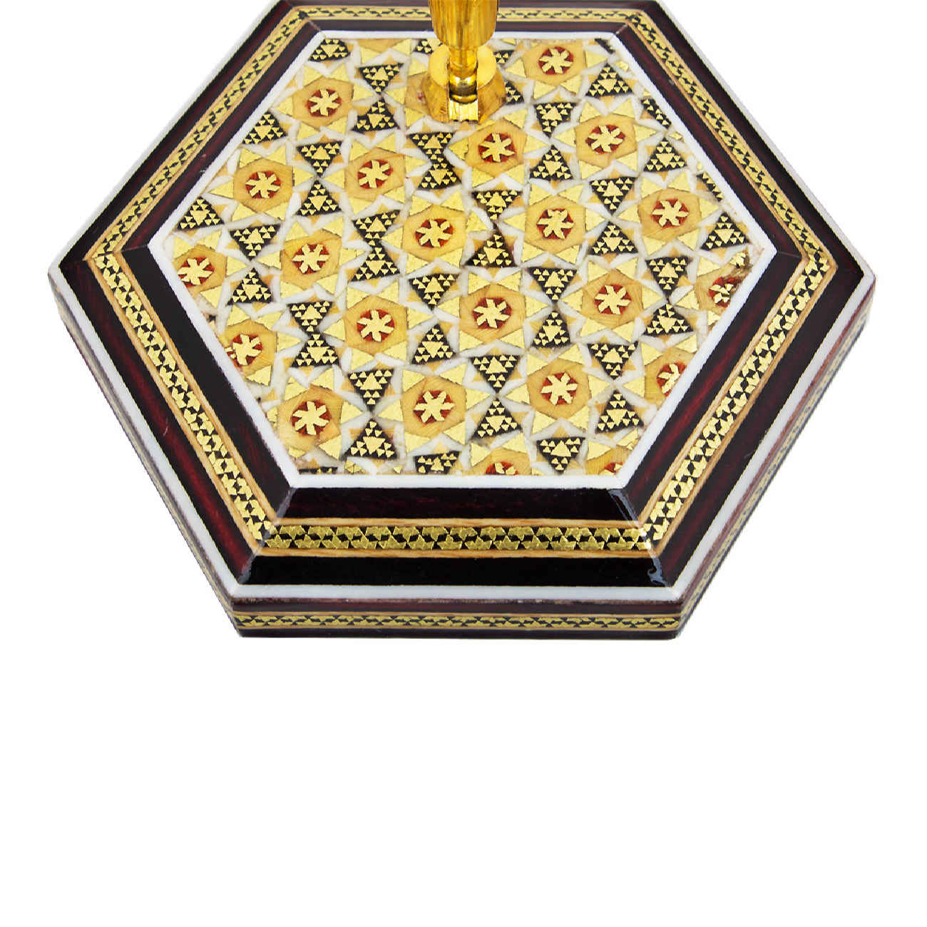 Porte-stylo en bois persan fait main pour bureau – Art Khatamkari