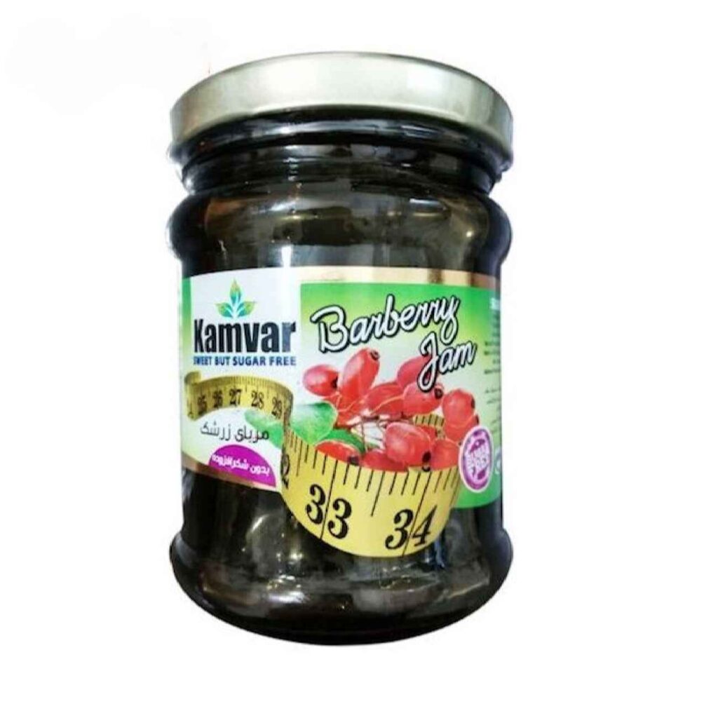 Confiture d’épine-vinette Kamvar d’Iran sans sucre – 100 % naturelle, 465 g