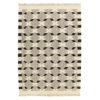 Tapis Kilim persan en laine tissé à la main original dans le Fars, géométrique crème