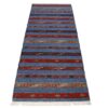 Tapis de Couloir Kilim Persan en Laine Authentique Tissé à la Main à Golestan Rayé