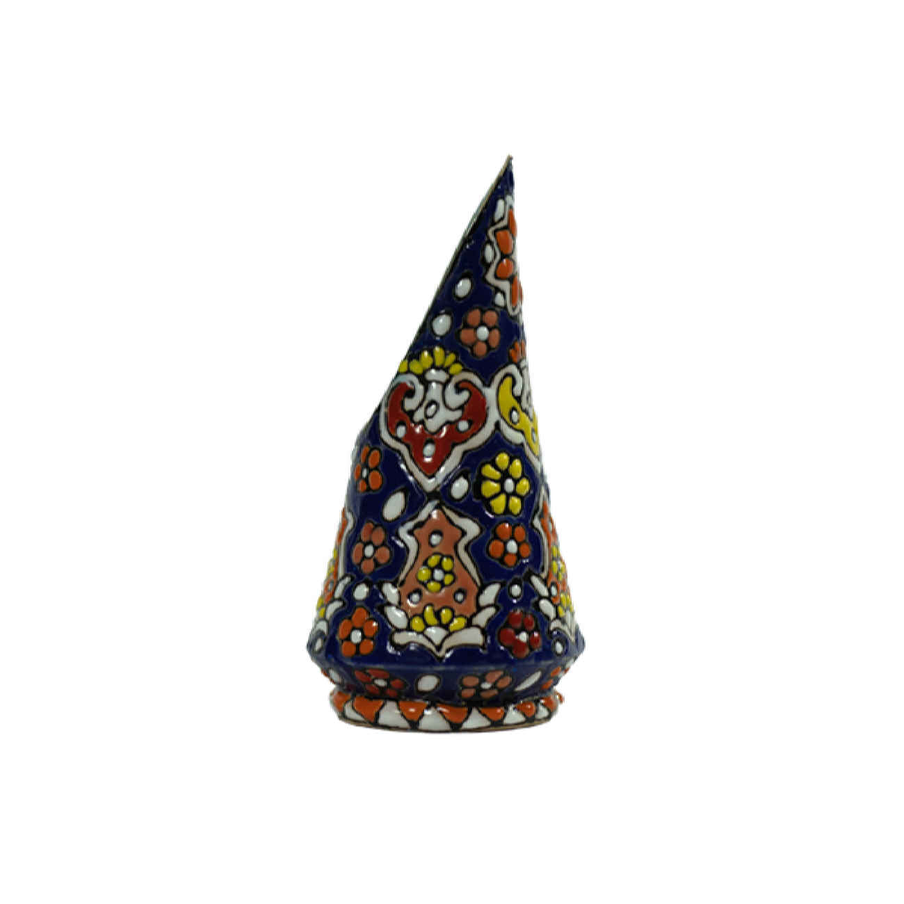 Porte-stylo en poterie persane pour bureau en bleu marine – Émaillage Minakari