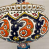 Sucrier Persan en Poterie avec Couvercle - Minakari Émaillé avec Motif Paisley