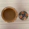 Sucrier Persan en Poterie avec Couvercle - Minakari Émaillé avec Motif Paisley