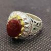 Bague en argent pour homme avec pierre Agate et Agate du Yémen