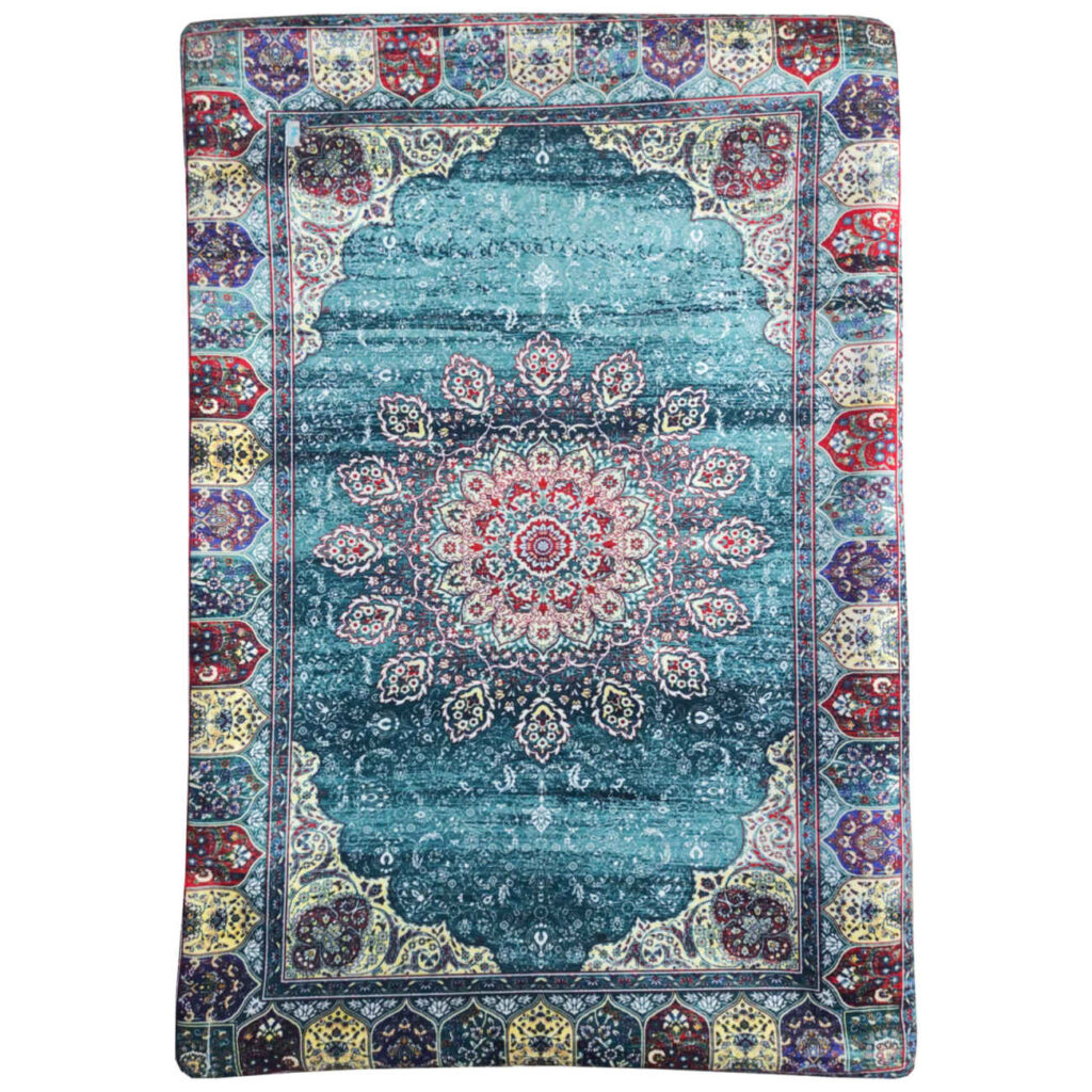 Taie d'oreiller en velours persan avec design de tapis (paquet de 2)