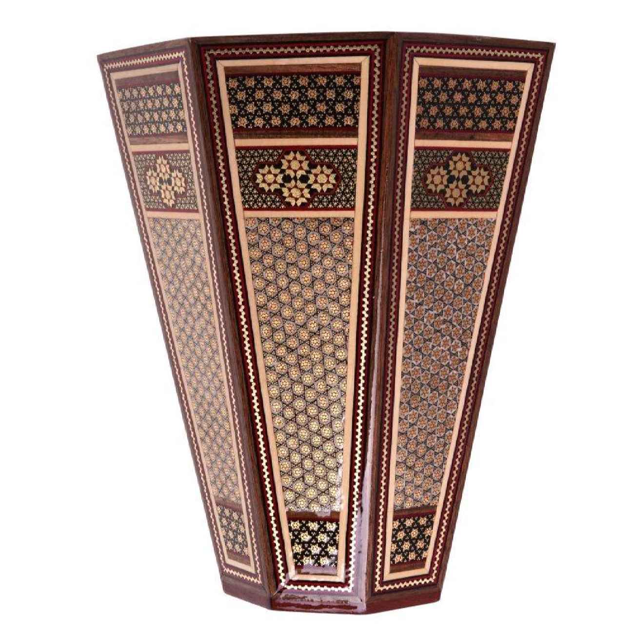 Corbeille à papier Khatamkari persane – Luxe artisanal pour votre intérieur