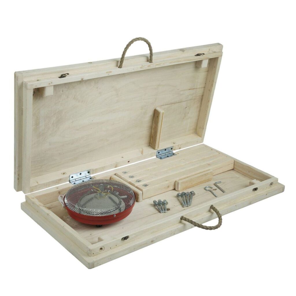 Table Korsi perse en bois avec chauffage – compacte et portable pour voyage