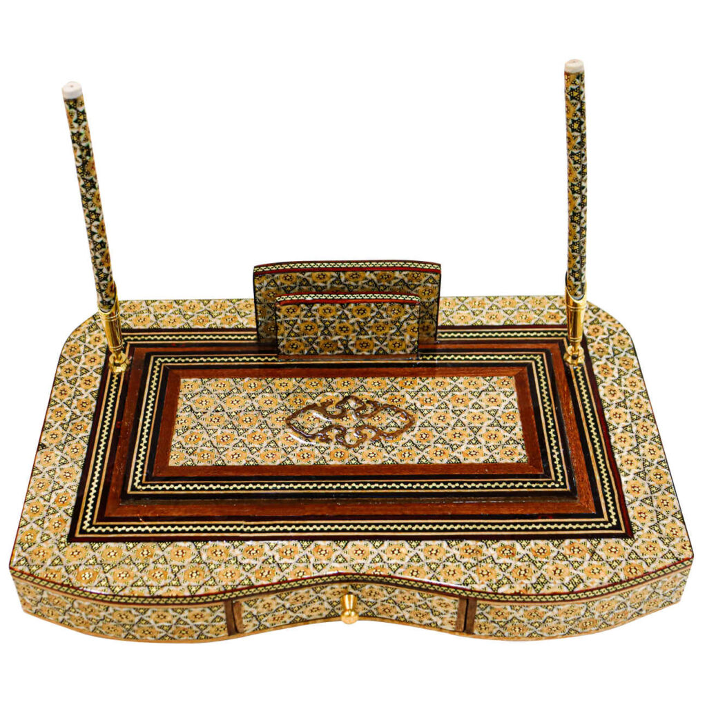 Porte-stylo en bois haut de gamme pour bureau avec plusieurs compartiments – Idéal pour le bureau