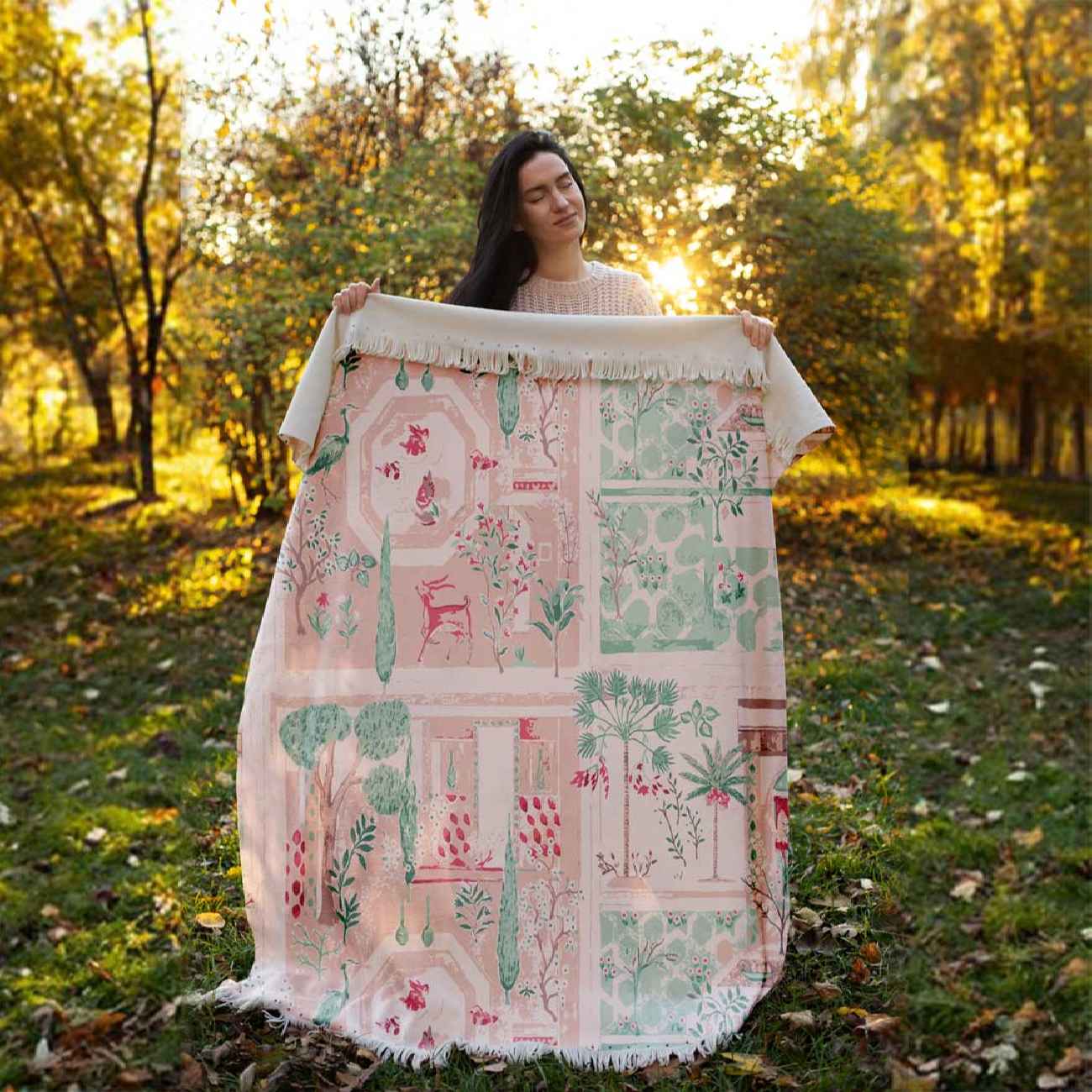 Plaid pour Canapé Motif Ville de Rêve – Parfait pour se Détendre ou Regarder un Film