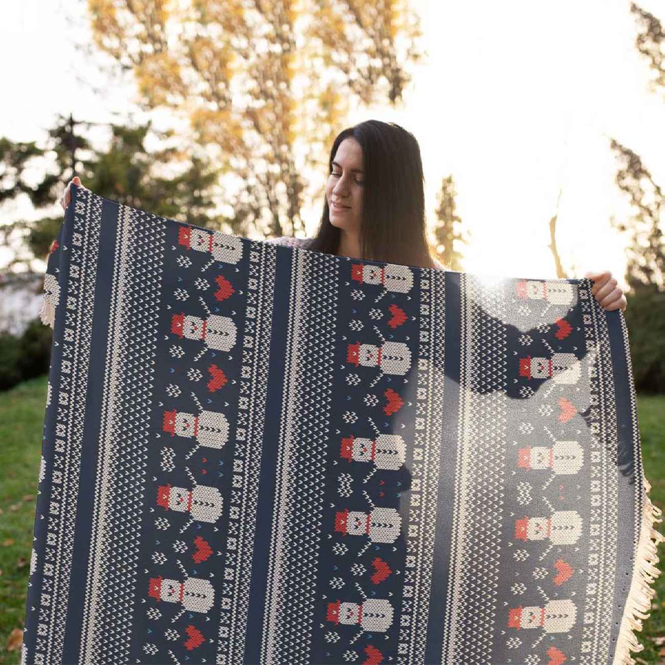 Plaid pour Canapé Motif Bonhomme de Neige – Donne du Style à tout Canapé ou Fauteuil