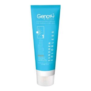 Crème Solaire pour Peaux Sèches et Normales – Incolore – Geno Biotic SPF50, 50 ml (Lot de 2)