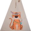Tente de jeu style Teepee pour enfants avec design animal et coussin