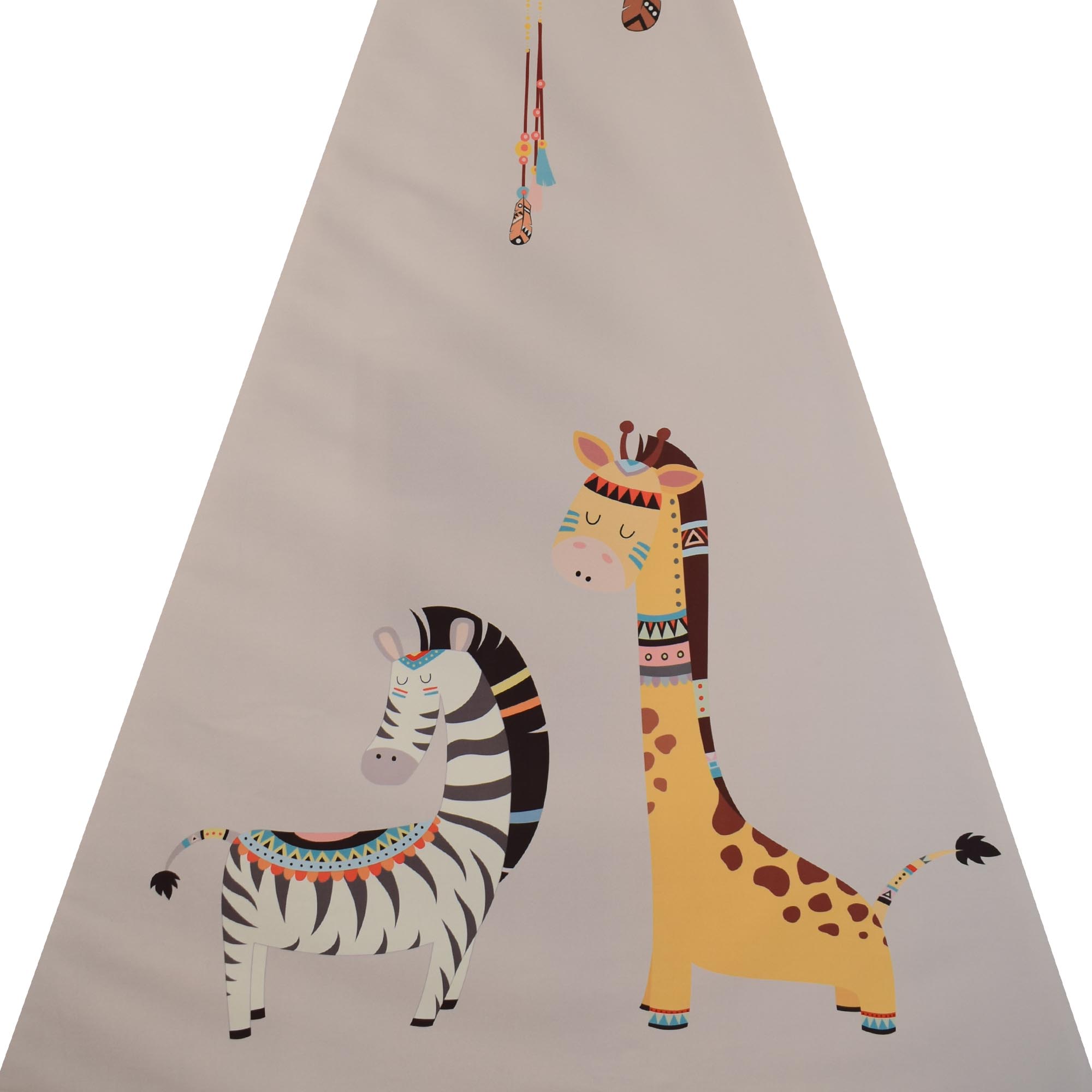 Tente de jeu style Teepee pour enfants avec design animal et coussin