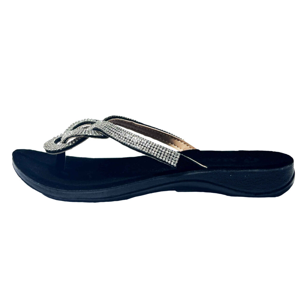 Tongs pour Femmes - Idéales pour l'Été et Durables en Noir