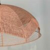Suspension tissée bohème - Lumière rustique en chanvre tissé