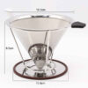 Cafetière à filtre V60 - Filtre à café métallique pour préparer à la maison et au bureau