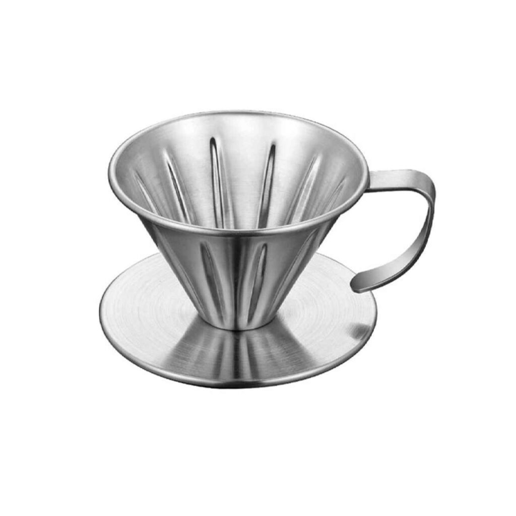 Cafetière à filtre V60 - Portable et en acier pour un brassage précis et manuel