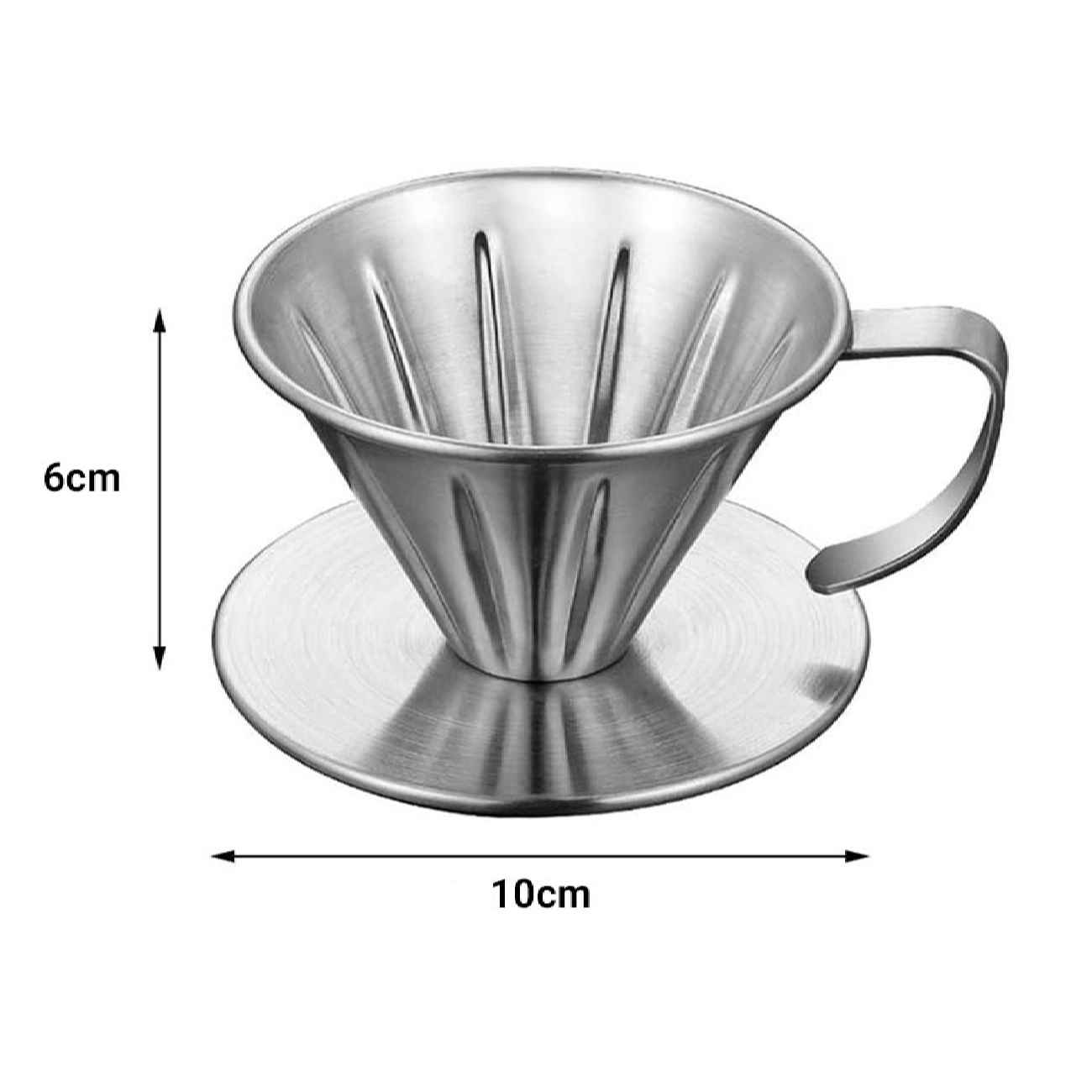 Cafetière à filtre V60 – Portable et en acier pour un brassage précis et manuel