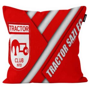 Housse de coussin en velours – Design Tractor FC pour les amoureux du football