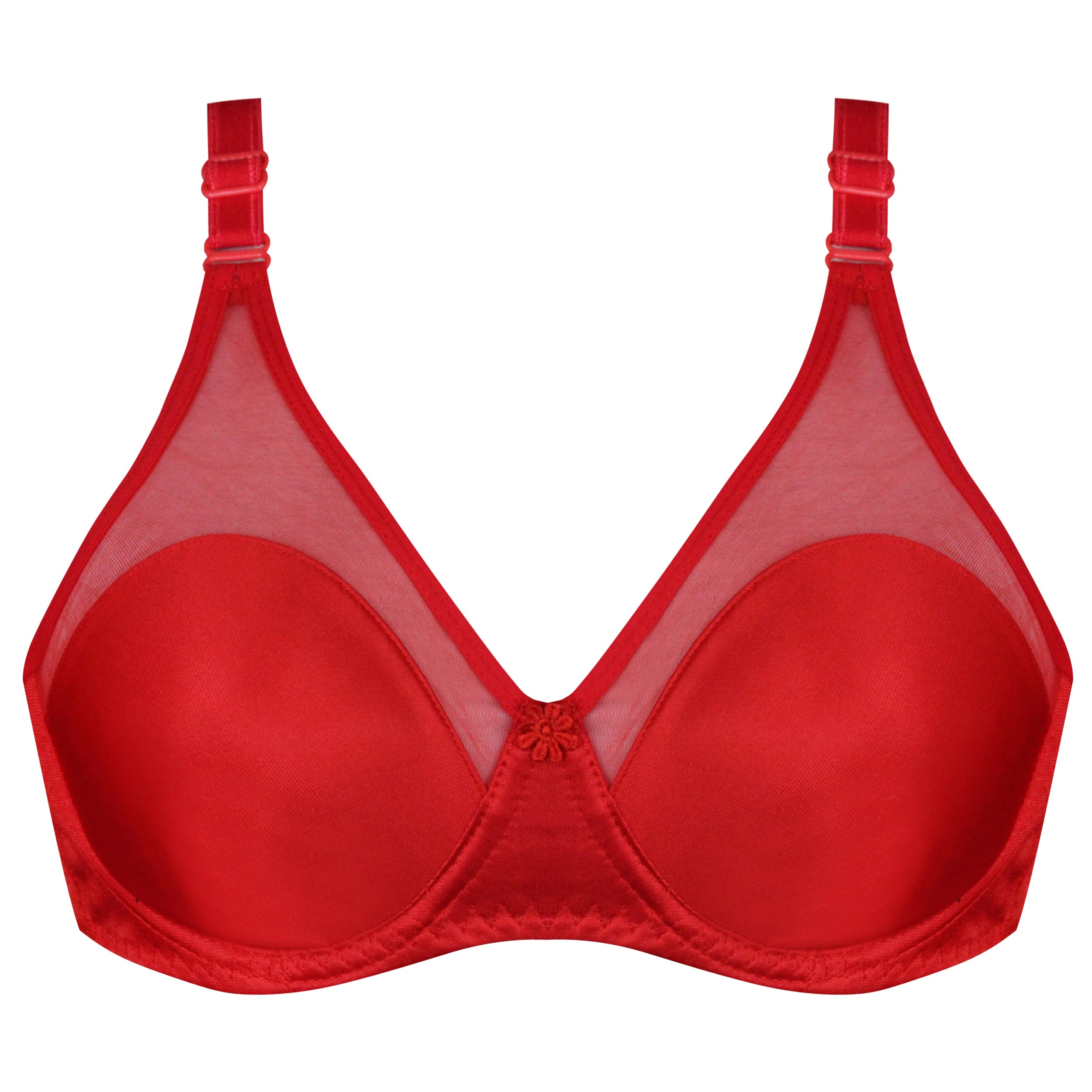 Ensemble soutien-gorge et culotte pour femmes, modèle satin printanier en rouge