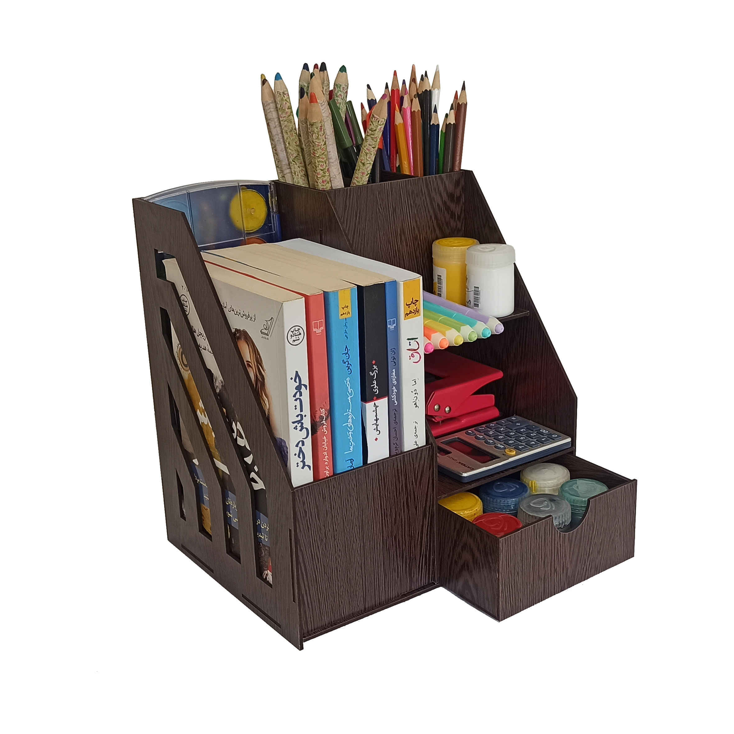 Organiseur de bureau chic & fonctionnel – Bois
