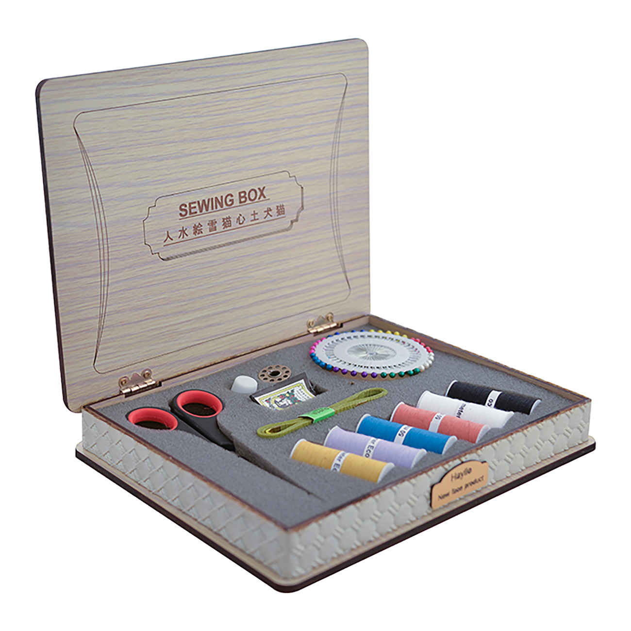 Kit de couture en bois – Outils essentiels pour couturières