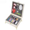 Kit de couture en bois avec finition simili cuir – Idéal pour loisirs créatifs, réparations & couture