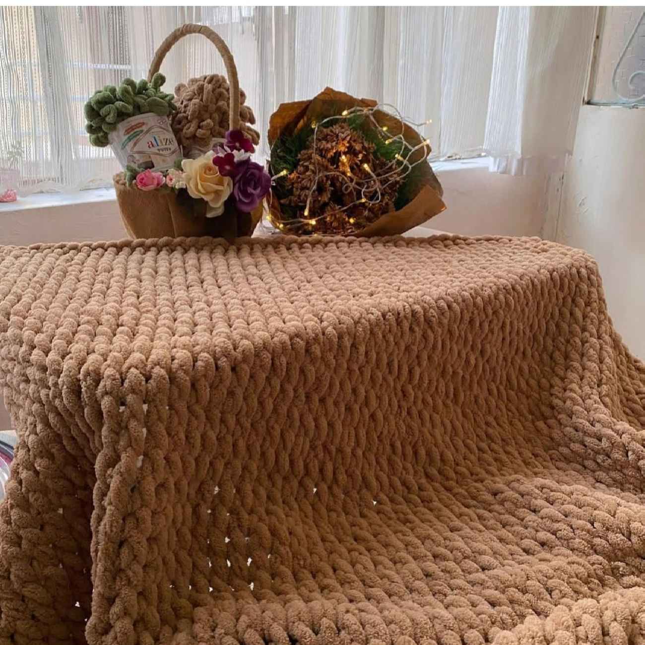 Couverture tricotée de qualité supérieure pour canapé – Offrez élégance et chaleur à votre intérieur