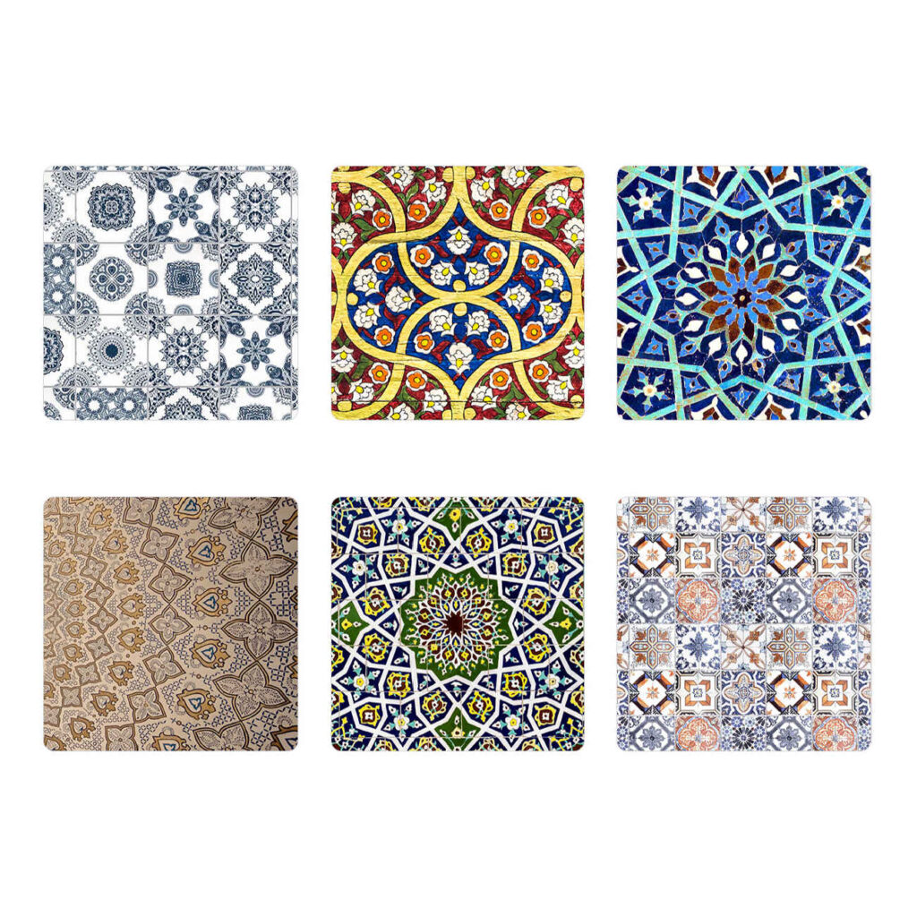 Ensemble de sous-verres artistiques - Le cadeau parfait pour les amoureux de l'art, pack de 6