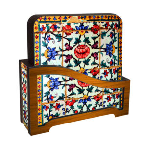 Ensemble de sous-verres artistiques – Modèle Carreau avec design floral, pack de 6