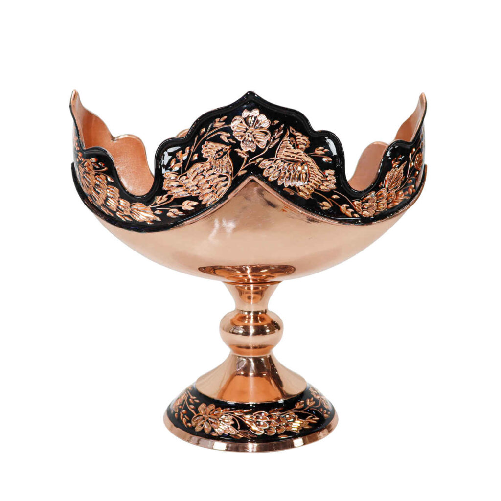 Bol décoratif en cuivre persan - Design artisanal élégant pour votre table